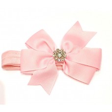 Sparkly diamante bow headband - Pink